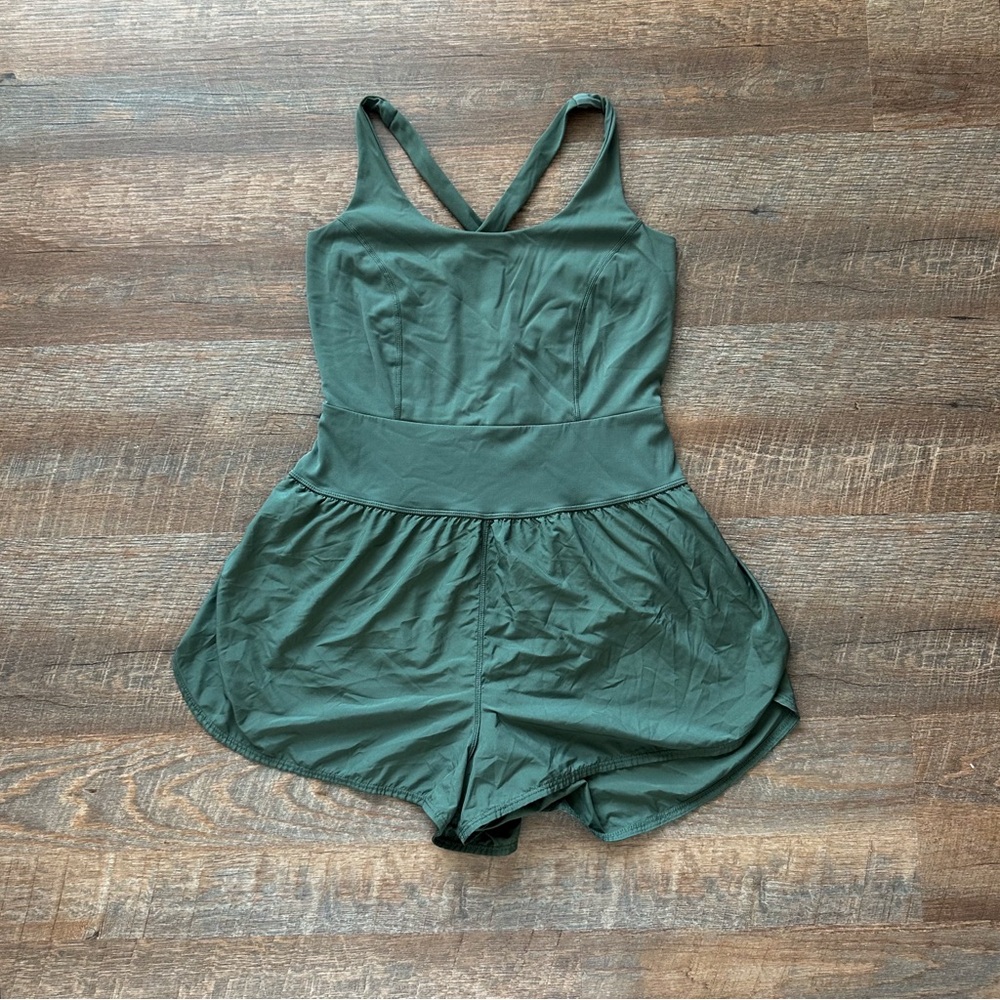 Avia Green Jumpsuit with Cross-Back Straps